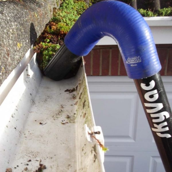 SkyVac gutter cleaning